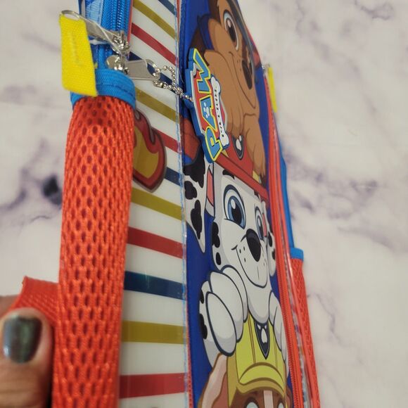 Nickelodeon Paw Patrol Boys 17" Backpack, Blue Stripes Padded - Picture 4 of 5